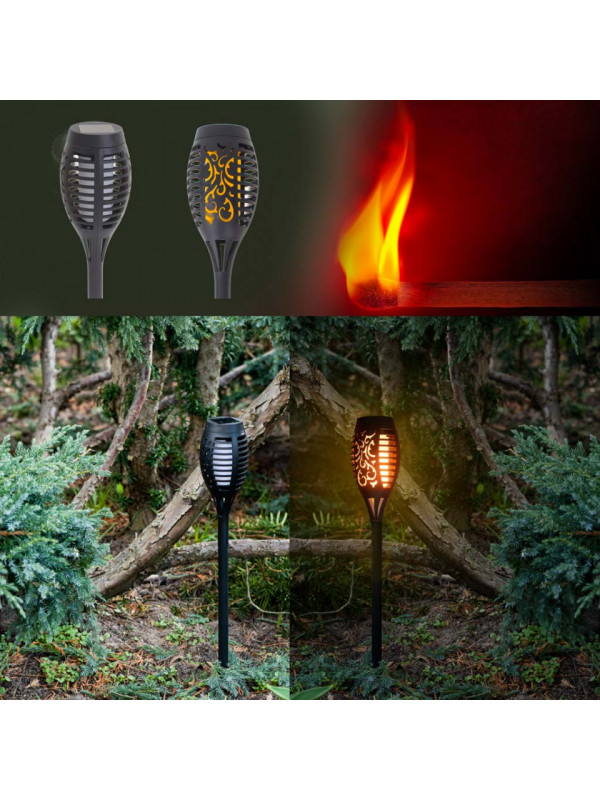 Set 4 lampi solare de gradina tip "Torta" cu 12 LED-uri