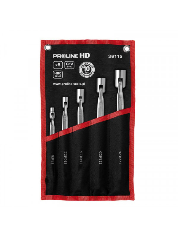 SET CHEI CU TUBULARE TORX FLEXIBILE CR-VA HD E6-E24 5P