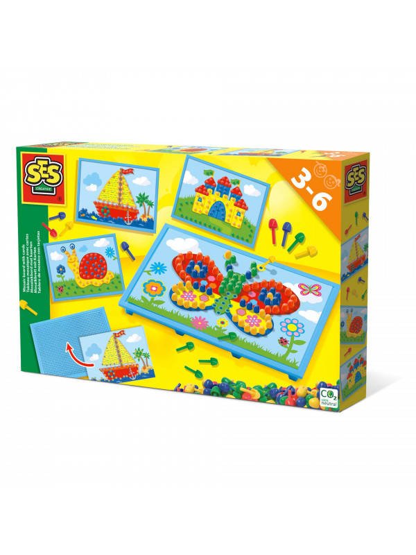 Set creativ de jucarie mozaic - Jucarie Tabla mozaic cu carduri