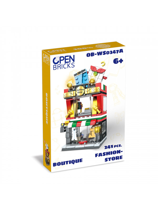 Set de constructie de jucarie - Magazin de haine (241 piese)