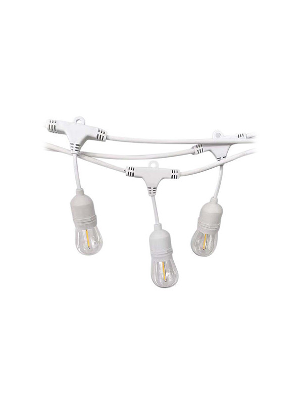 SIR ILUMINAT FESTIV CU SOCLU E27X15BUC 15M IP65 - ALB