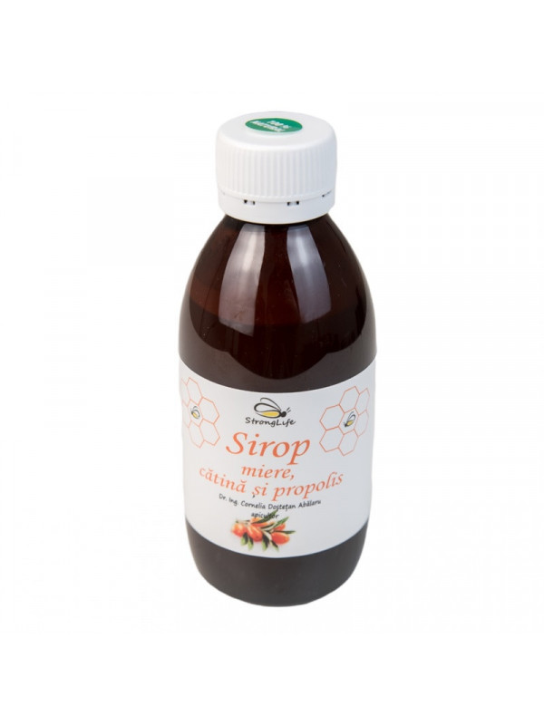 Sirop de catina si propolis cu miere de albine by Dr. Ing. Cornelia Dostetan Abalaru apicultor - 200ml