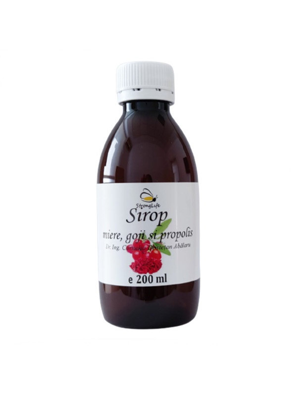 Sirop de goji si propolis cu miere de albine by Dr. Ing. Cornelia Dostetan Abalaru apicultor - 200ml