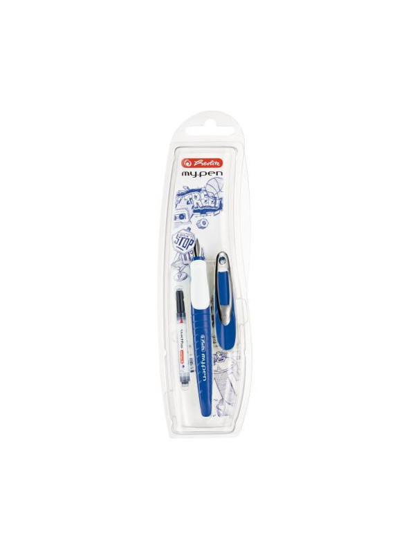 STILOU MY.PEN PENITA M ALBASTRU/ ALB - BLISTER