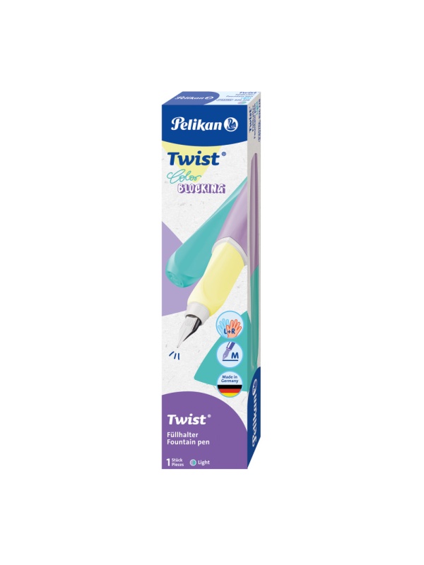 STILOU TWIST COLOR BLOCKING LIGHT, PENITA M, GRIP ERGONOMIC, AMBIDEXTRU, 1 REZERVA MARE INCLUSA, IN CUTIE CARTON