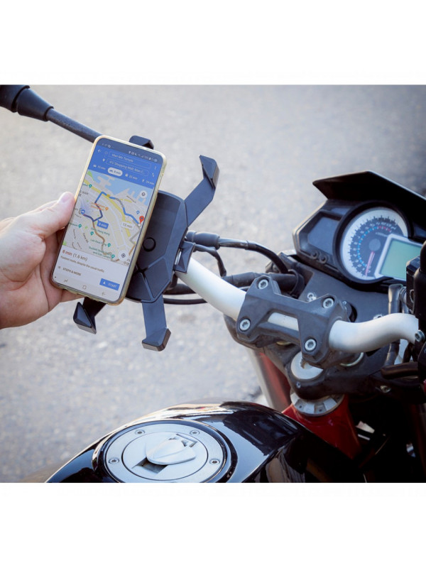 Suport automat pentru smartphone pentru toate tipurile de ghidon