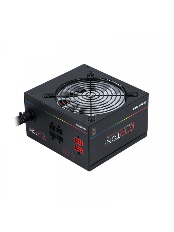 SURSA CHIEFTEC 650W (real), Photon series, modulara, fan 12cm RGB, compatibila 80PLUS Bronze, >85% eficienta, 1x CPU 4+4, 4x PCI-E (6+2), 6x SATA "CTG-650C-RGB"