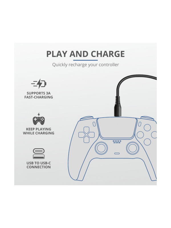 Trust GXT 226 Play & Charge Cable 3m For PS5