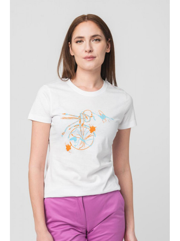 TSHIRT CASUAL F BICICLETA COLOR WHITE-M