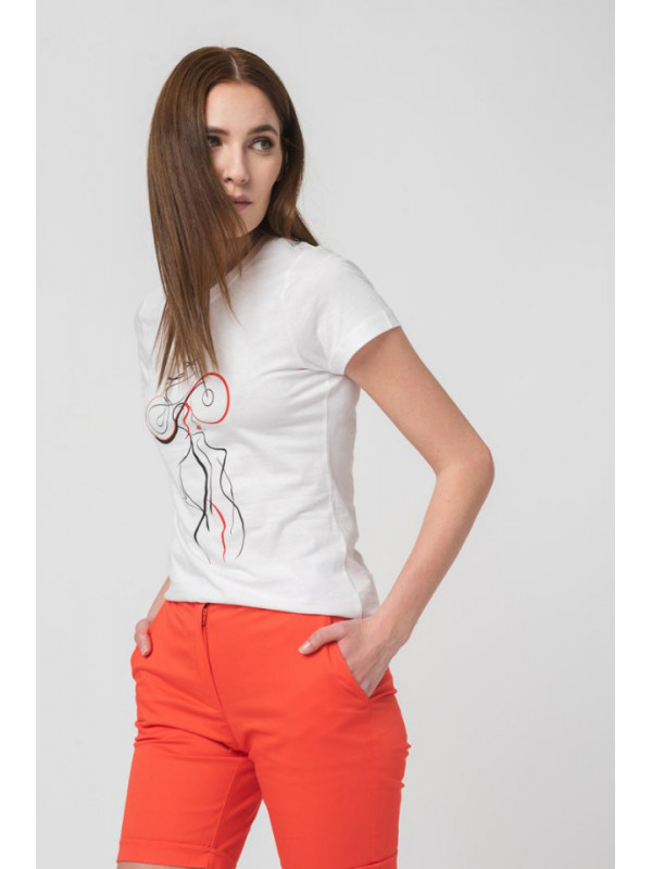 TSHIRT CASUAL F DOAMNA CU... WHITE-XS