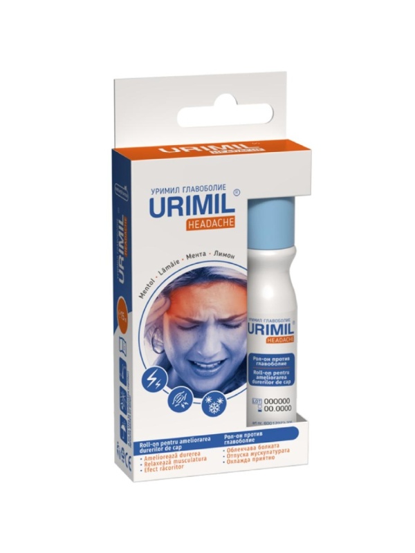 URIMIL HEADACHE ROLL-ON DURERI DE CAP 15ML