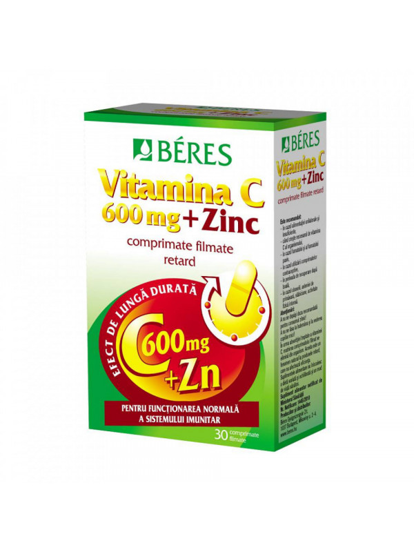 VITAMINA C 600MG+ZINC 30CPR
