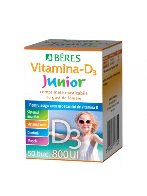 VITAMINA D3 JUNIOR 800UI 50CPR MASTICABILE