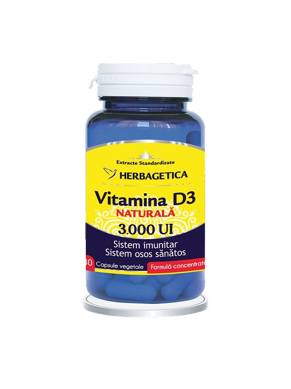 VITAMINA D3 NATURALA 3000UI 30CPS VEGETALE