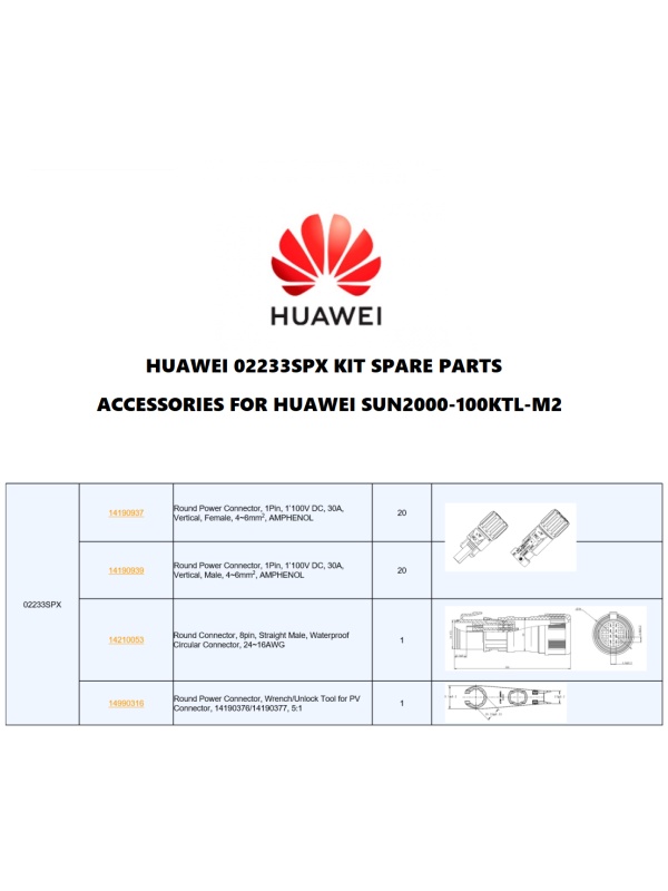 ACCESSORIES FOR HUAWEI SUN2000-100KTL-M2