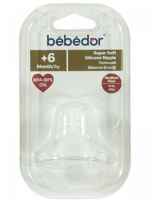 BEBE D'OR TETINA DIN SILICON PENTRU BIBERON GURA LARGA MEDIU_332