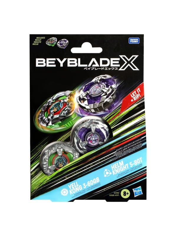 BEYBLADE X PACHET DUO YELL KONG 3-60GB SI HELM KNIGHT 5-80T