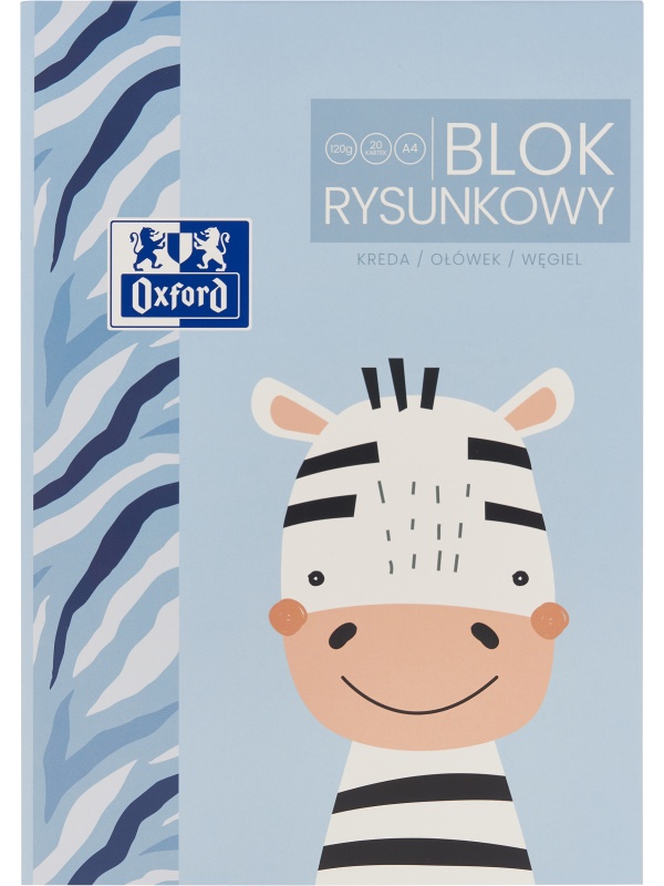BLOC DESEN OXFORD KIDS A4, 20 FILE, HARTIE 120 G/MP, MOTIV ZEBRA