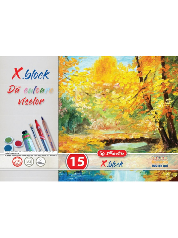 Bloc desen x.block a3 15 file 250 grame policrom