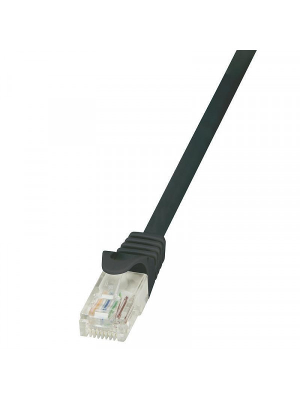 Cablu de retea , Logilink , Cat.6A 10GE U/UTP EconLine , 7.50 m , negru