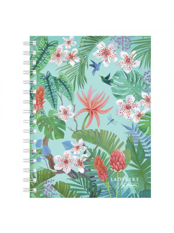 CAIET A5 100 FILE, CU SPIRA, PATRATELE, MOTIV LADYLIKE JUNGLE