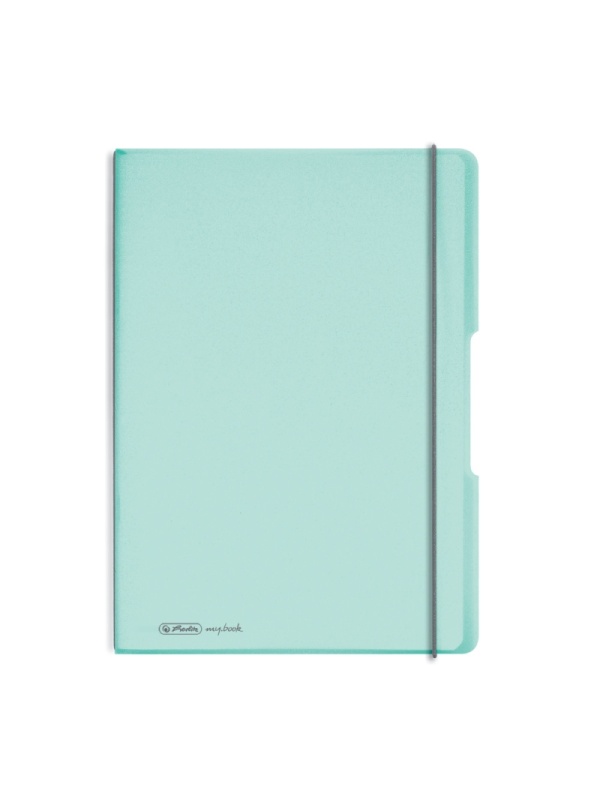 CAIET MY.BOOK FLEX A4 2X40F 80GR DICTANDO+PATRATELE, TURCOAZ TRANSPARENT CU LOGO ALB