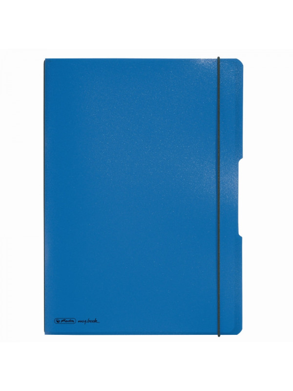 CAIET MY.BOOK FLEX A4 2X40F DICTANDO+PATRATELE ALBASTRU INCHIS CU LOGO NEGRU