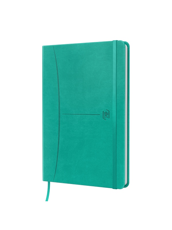 CAIET PREMIUM CU ELASTIC OXFORD SIGNATURE, A5 104F, HARTIE OPTIK 90G/MP, SCRIBZEE, COPERTA RIGIDA, SEMN CARTE, BUZUNAR INTERIOR PLIABIL PE COPERTA SPATE, COLTURI ROTUNJITE, PAGINA INFO PERSONALE, PUNCTAT, CULOARE TURCOAZ