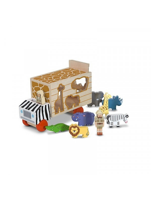 Camion cu forme de sortat Melissa and Doug, 2 personaje