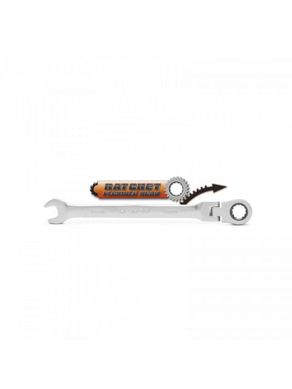 Cheie fixa cu clichet si cap rabatabil 21 mm