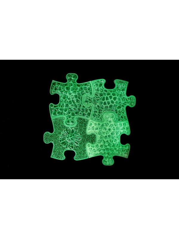Covoras ortopedic senzorial puzzle Set Fluorescent, straluceste in intuneric