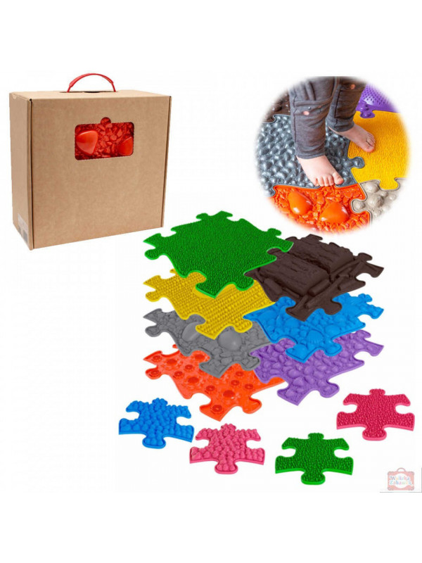 Covoras ortopedic senzorial puzzle Set Mediu 2A
