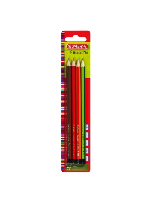 CREION GRAFIT MINA H, HB, B, 2B, SET 4
