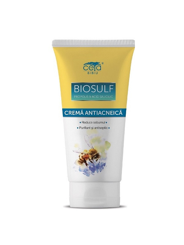 Crema antiacneica cu biosulf,propolis&acid salicilic 50ml ceta