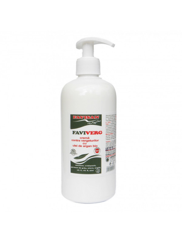 Crema contra vergeturilor cu ulei argan faviverg 500ml favisan