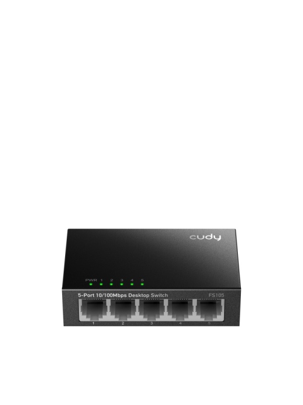 CUDY 5-Port 10/100 Mbps Metal Switch