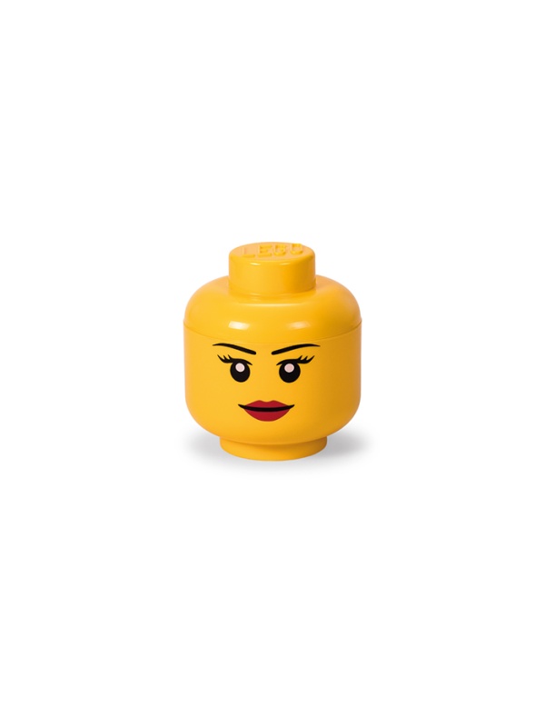 Cutie depozitare S cap minifigurina LEGO fata