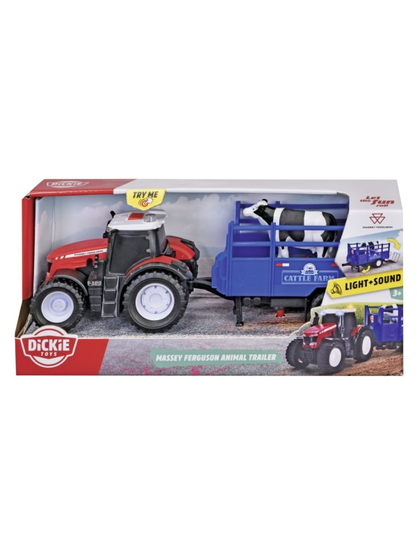 DICKIE MASSEY FERGUSON TRACTOR SI REMORCA CU SUNETE SI LUMINI