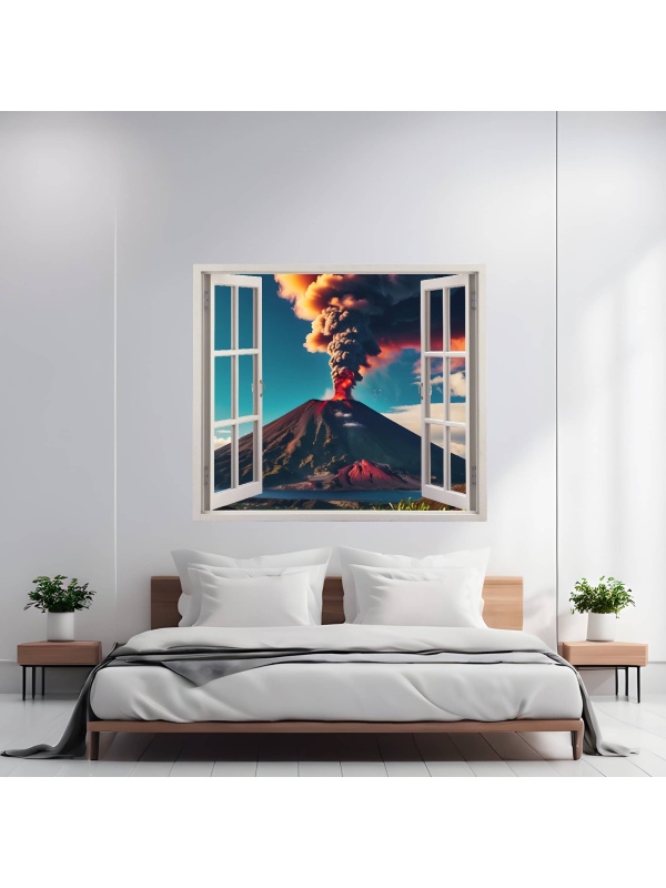 Folie imprimata color pentru decor perete locuinta, dimensiune 125 x 110cm, model: VIEW TO HAVEN 11