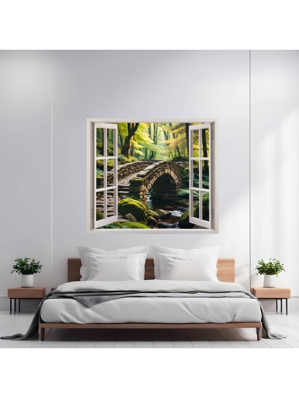 Folie imprimata color pentru decor perete locuinta, dimensiune 125 x 110cm, model: VIEW TO HAVEN 31