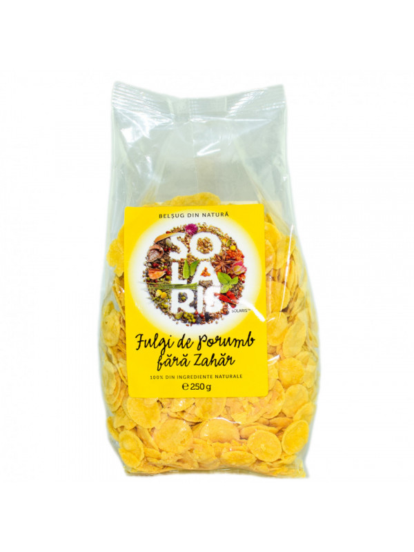 Fulgi de porumb fara adaos de zahar 250gr solaris