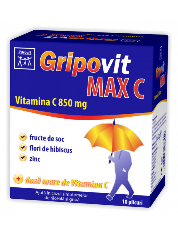 GRIPOVIT MAX C VITAMINA C 850MG 10DZ