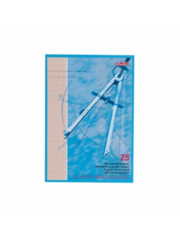 HARTIE MILIMETRICA 80 GRAME/MP A4 25 FILE