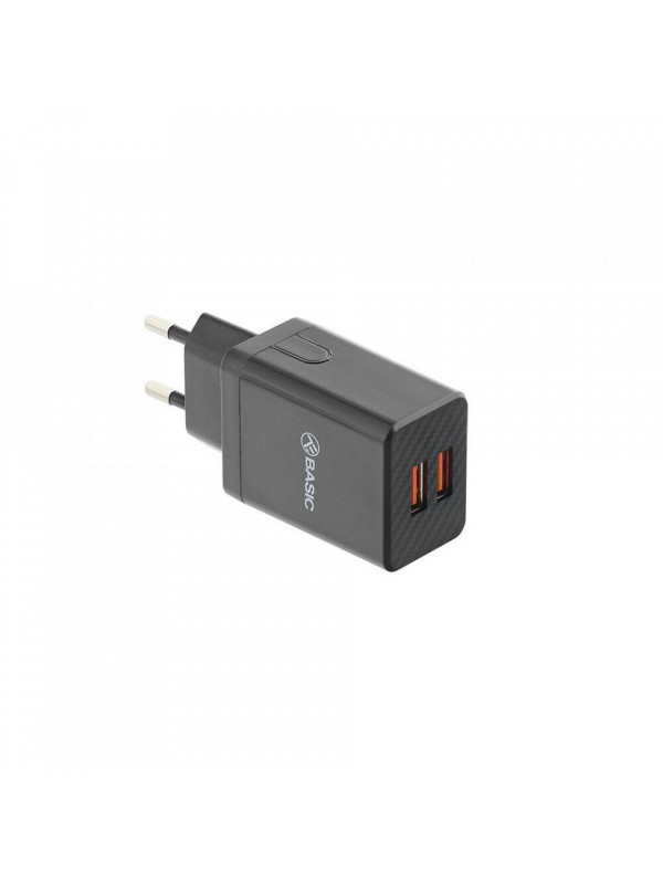 Incarcator priza Tellur 2USB 2.4A, negru
