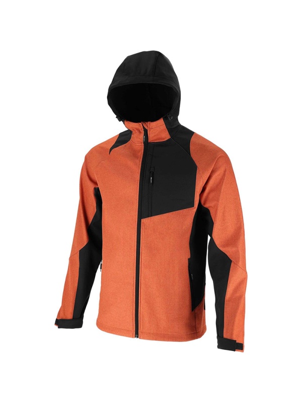JACHETA ELASTICA CU GLUGA / BEJ-PORTOCALIU - XL