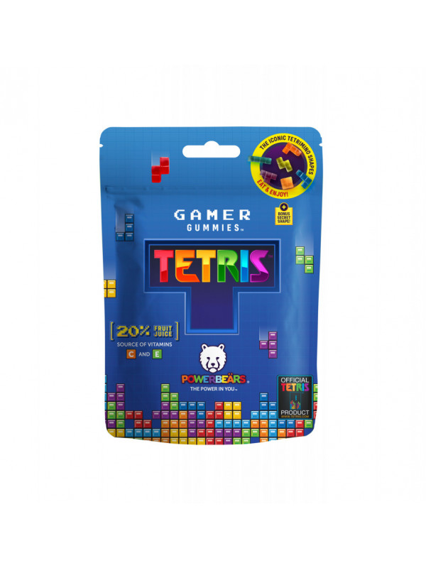 Jeleuri gumate "TETRIS" cu 20% suc din fructe, vit. C si vit. E 125g POWERBEARS