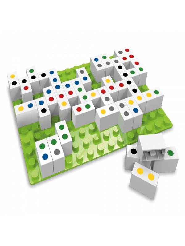 Joc 2 in 1 Potriveste 4 & Domino curcubeu Hubelino (71 piese)