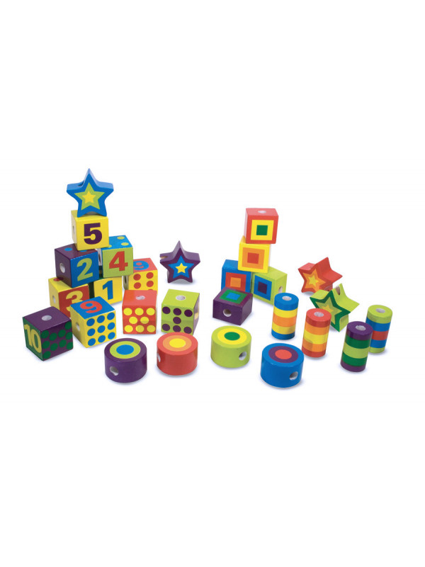 Joc cu activitati Insira Margelele Melissa and Doug