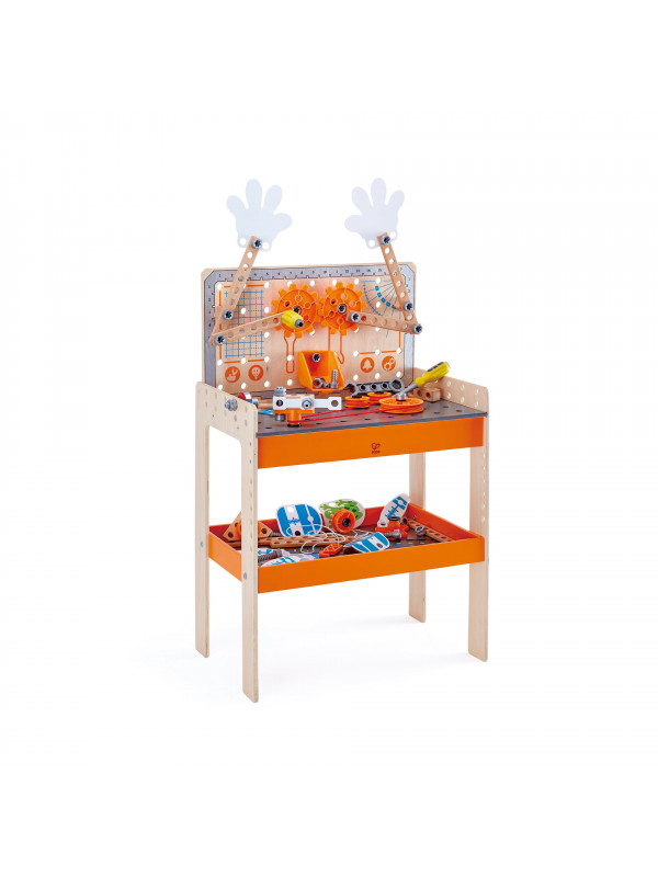 Jucarie din lemn - Banc de lucru deluxe (79 piese)