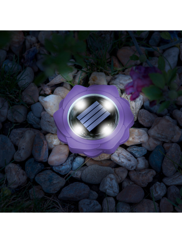 Lampa solara LED - violet - alb rece - 11,5 x 2,3 cm